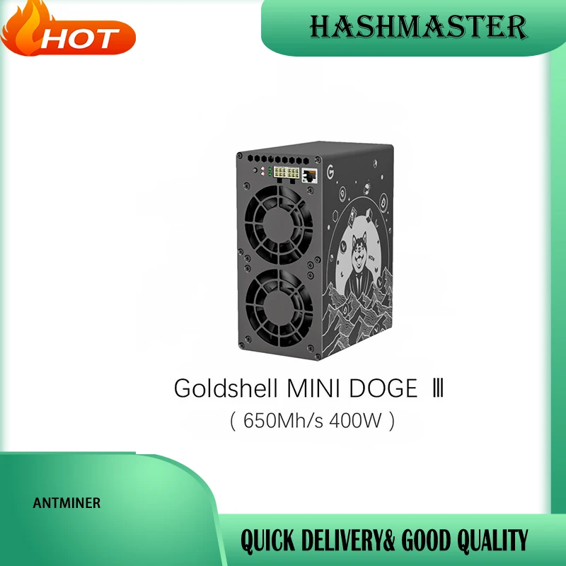 

Goldshell MINI DOGE III Doge Coin Litcoin Mining Asic Miner Crypto Hardware Quiet Home Mining