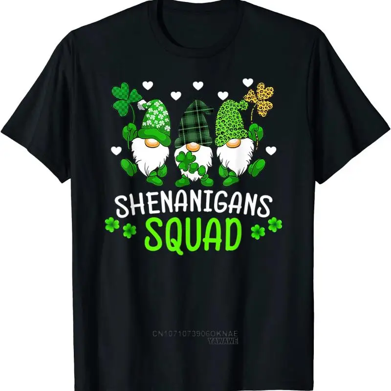 Shenanigans Squad St Patricks Day Gnomes Green Proud Irish T Shirt Kawaii Women Clothes Vintage Ropa Hombre Camisetas Tops Tees