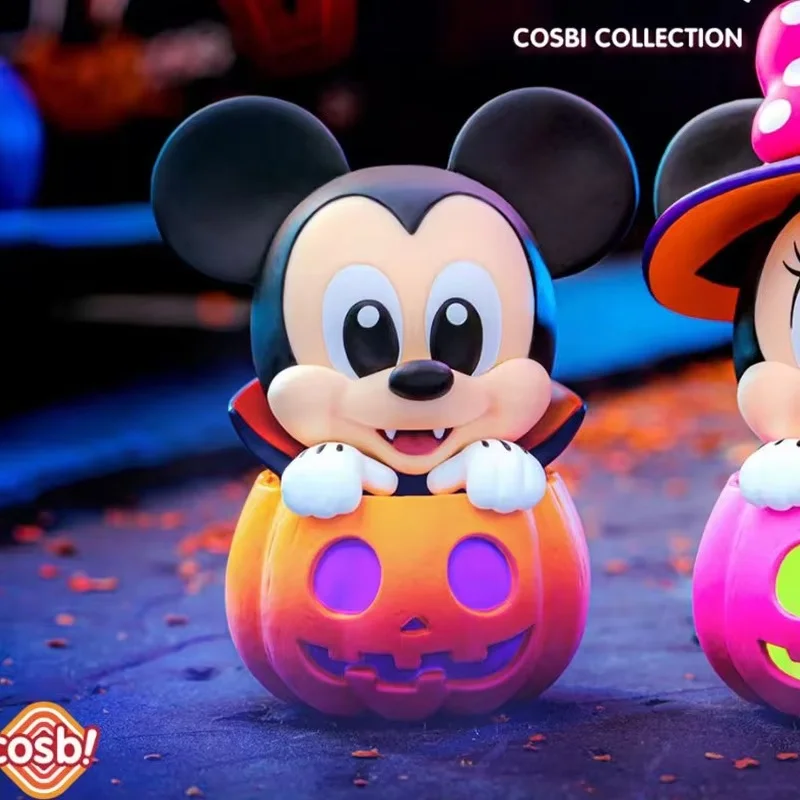 Disney Stitch Mickey Mouse And Friends Pumpkin Series Blind Box Toys Kawaii Cartoon Mickey Figures Dolls Decor Halloween Gift