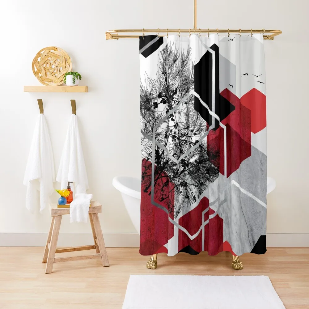 

Digital Landscape Part 1 Shower Curtain In The Bathroom Waterproof Fabric Bathroom Bathroom Box Shower For Set Curtain