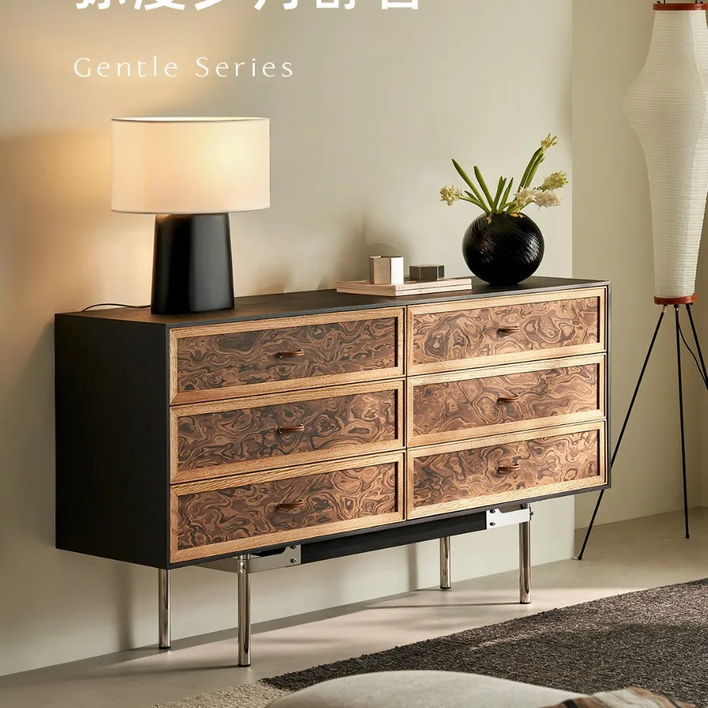 French vintage storage cabinets, light luxury storage cabinets, chest of drawers, bedroom wall storage cabinets