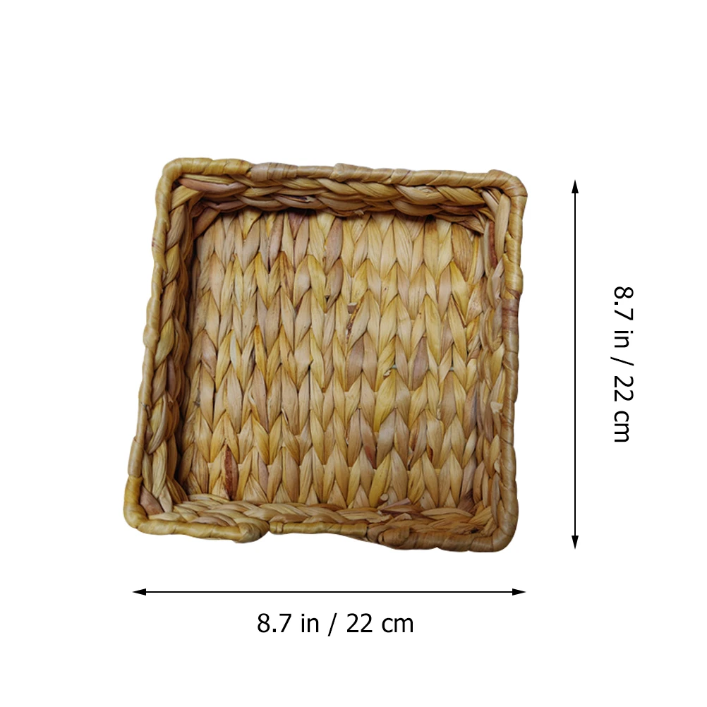 

Handmade Woven Organizer Desktop Handmade Woven Storage Basket Basket Fruits Cosmetics Decoration