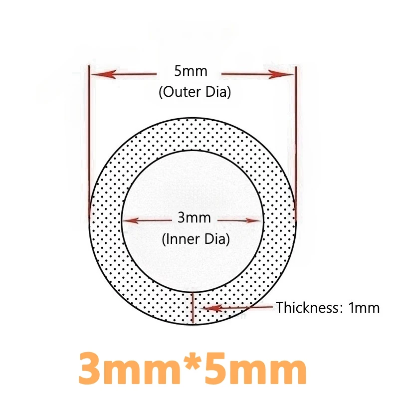 1/5 Meters I.D 3mm O.D 5mm Multicolour Silicone Tube Soft Drink Pipes Water Connector Flexible Food Grade Rubber Hose Tasteless