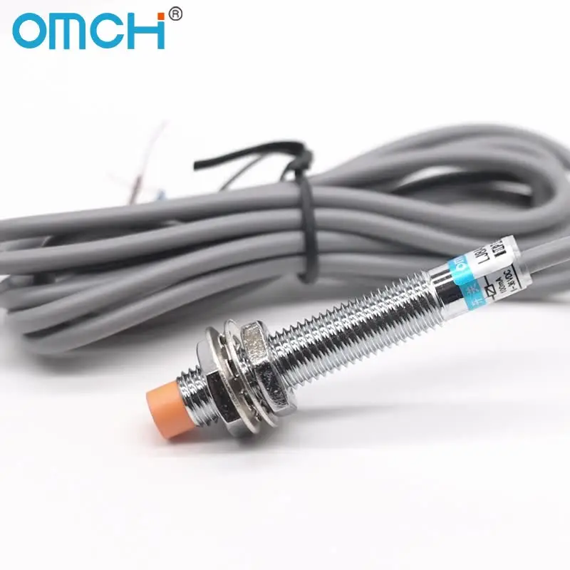 OMCH M8 M12 M18 M30 Induktiver Näherungsschalter Sensor Erkennungsabstand 1/2 2/4 5/8 8/10 mm NPN PNP NO NC DC 3-Draht 6-36 V