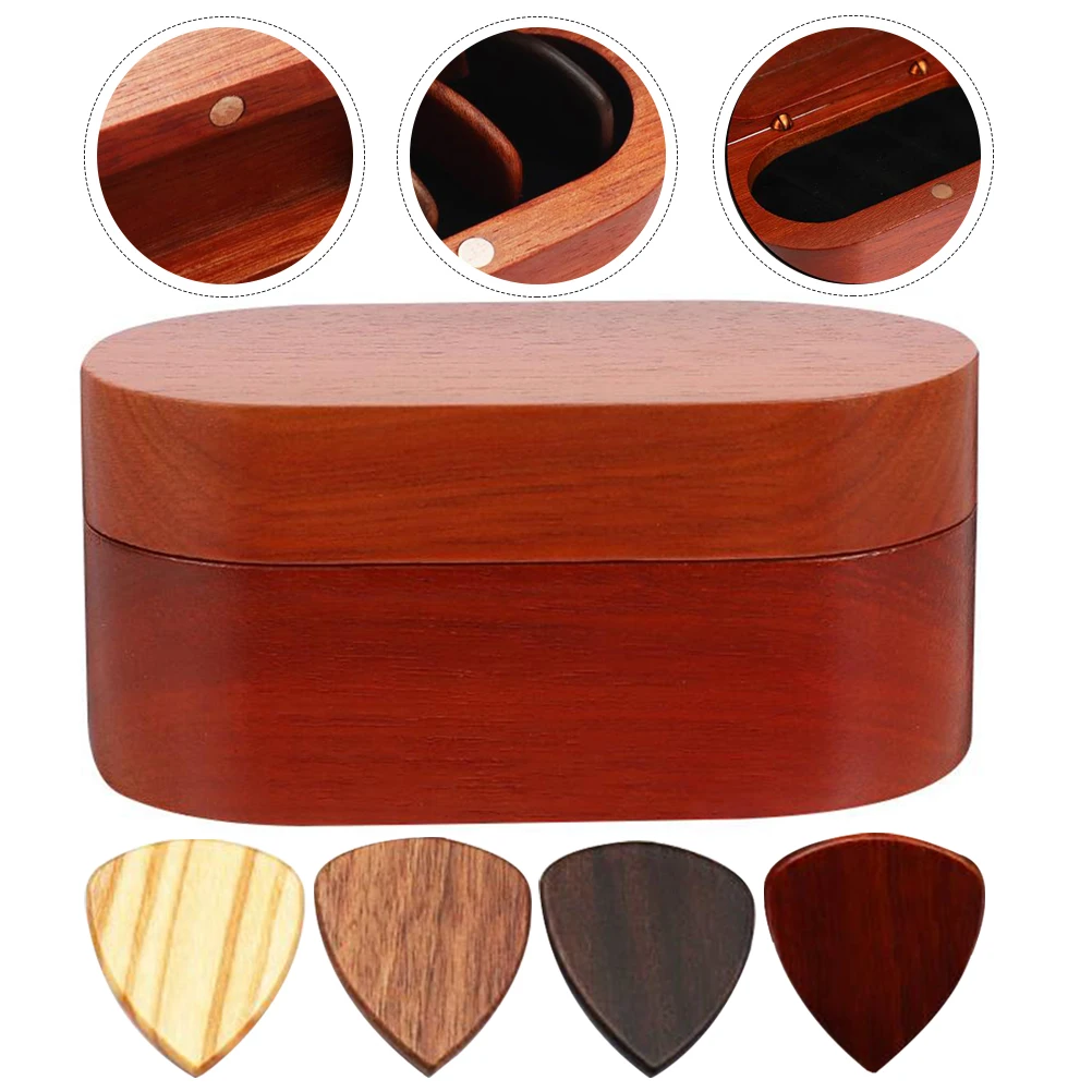 

Pick Storage Box Guitar Picks with Case Bass Organizer Holder Display Acoustic Holders Accessories