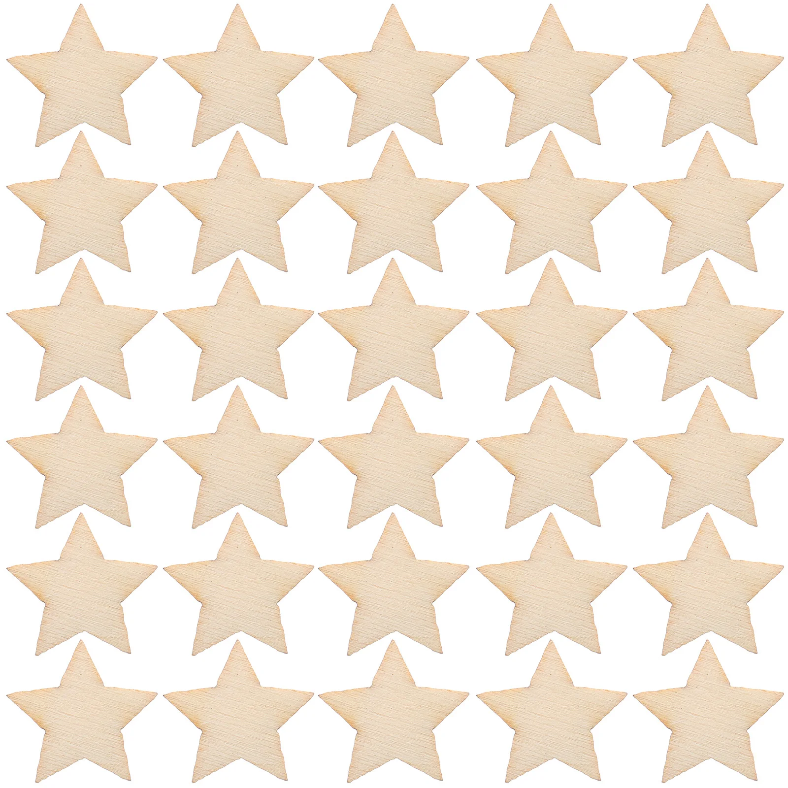 

50Pcs DIY Wooden Stars Natural Unfinished Craft Supplies for Creative Projects Christmas Decorations and Educational Uses