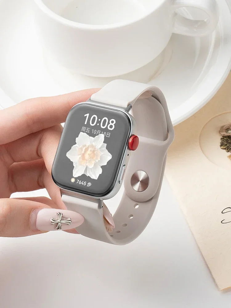 Tali Silikon untuk Jam Tangan Huawei Fit 3/4/4 Pro Gelang Karet Olahraga Lembut untuk Jam Tangan Pintar Huawei Fit 3/4/4 Pro Aksesori