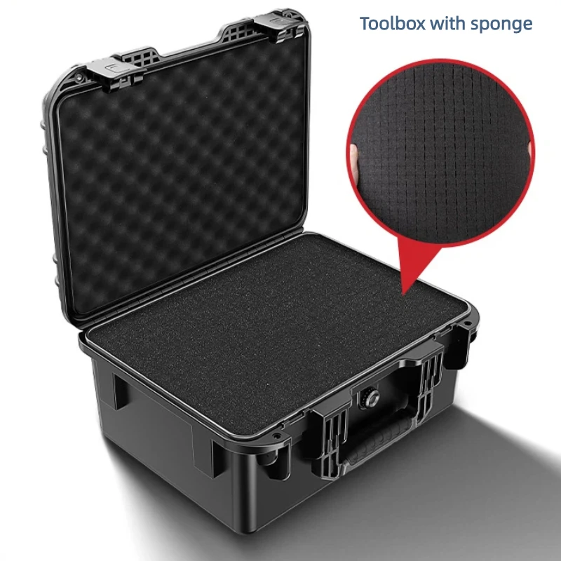 Camera Equipment Foam Toolbox Portable Plastic Tool Storage Box Tool Organizer Foam Waterproof Flip-top Design Protection Case