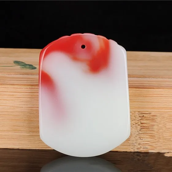 Xinjiang Hotan Yuhong White Jade Safe and Sound Pendant for Men and Women