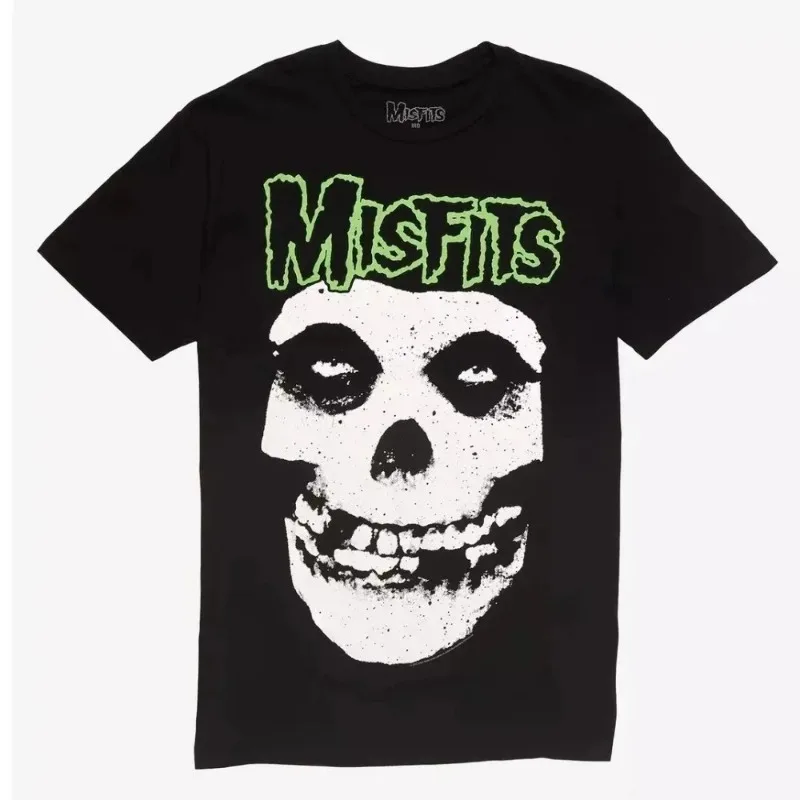 MISFITS T-shirt Y2K Harajuku Gothic Hip-hop Graphic Printed Cotton Crew Neck Oversized T-shirt New Short-sleeved Top