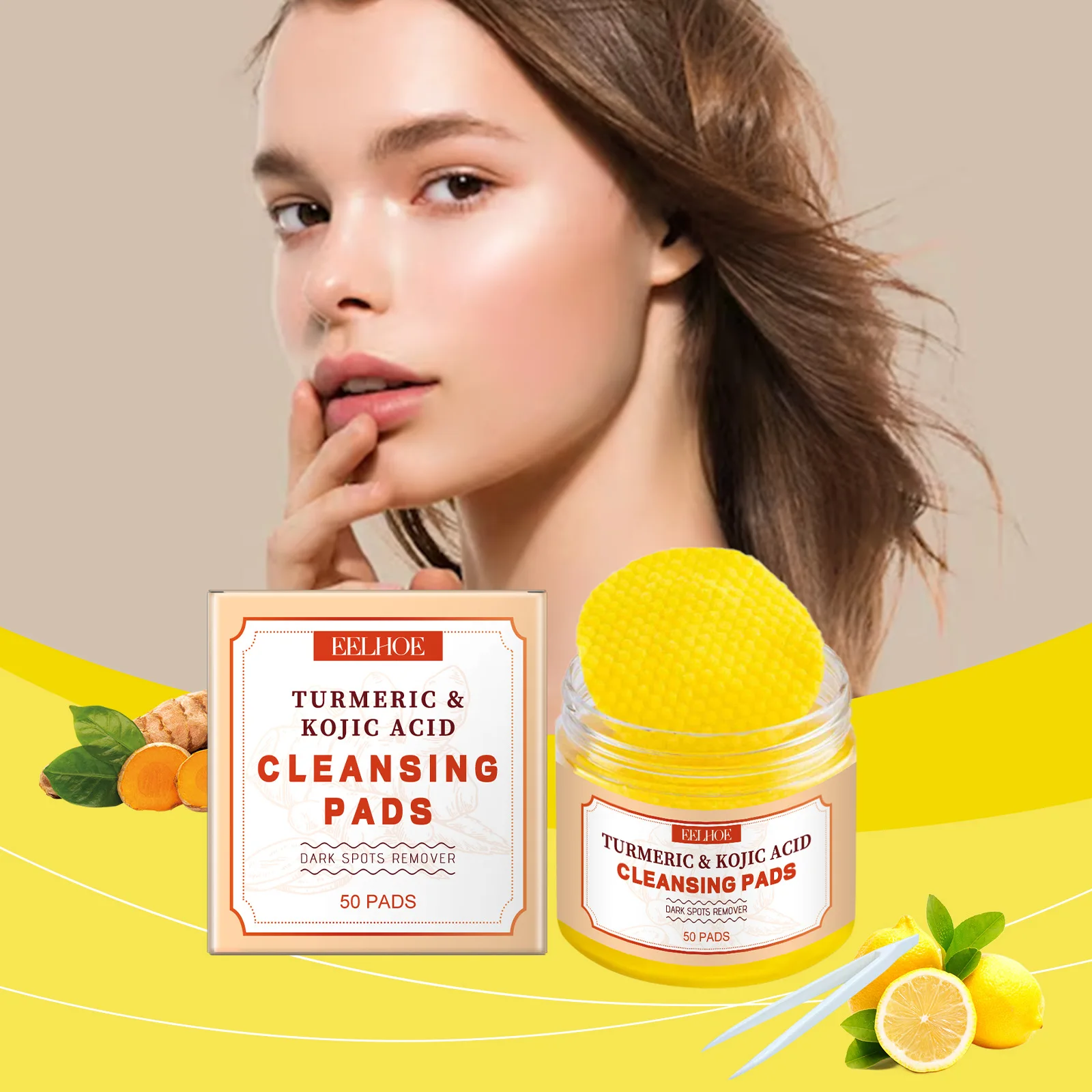 

Turmeric Exfoliating Cleansing Gasket Repair Nourish Delicate Facial Skin Gently Clean and Clear Effectively Reduce Pigmentation