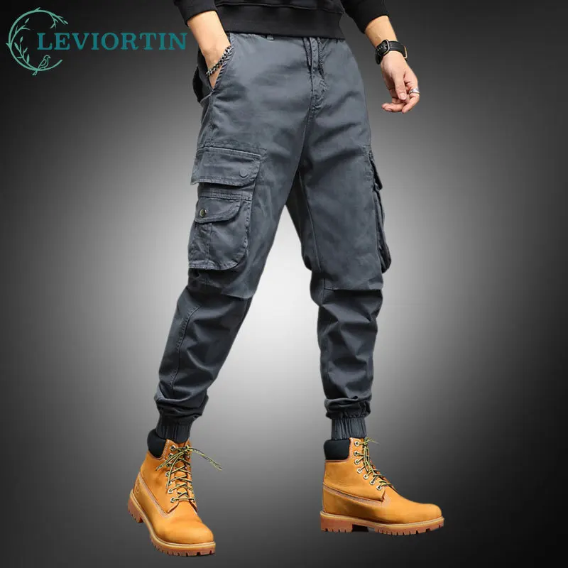 

Men's Vintage Cargo Pants Outdoor Utility Trousers with Multi Pockets & Adjustable Cuffs Relaxed Fit Fashionable Work Pants