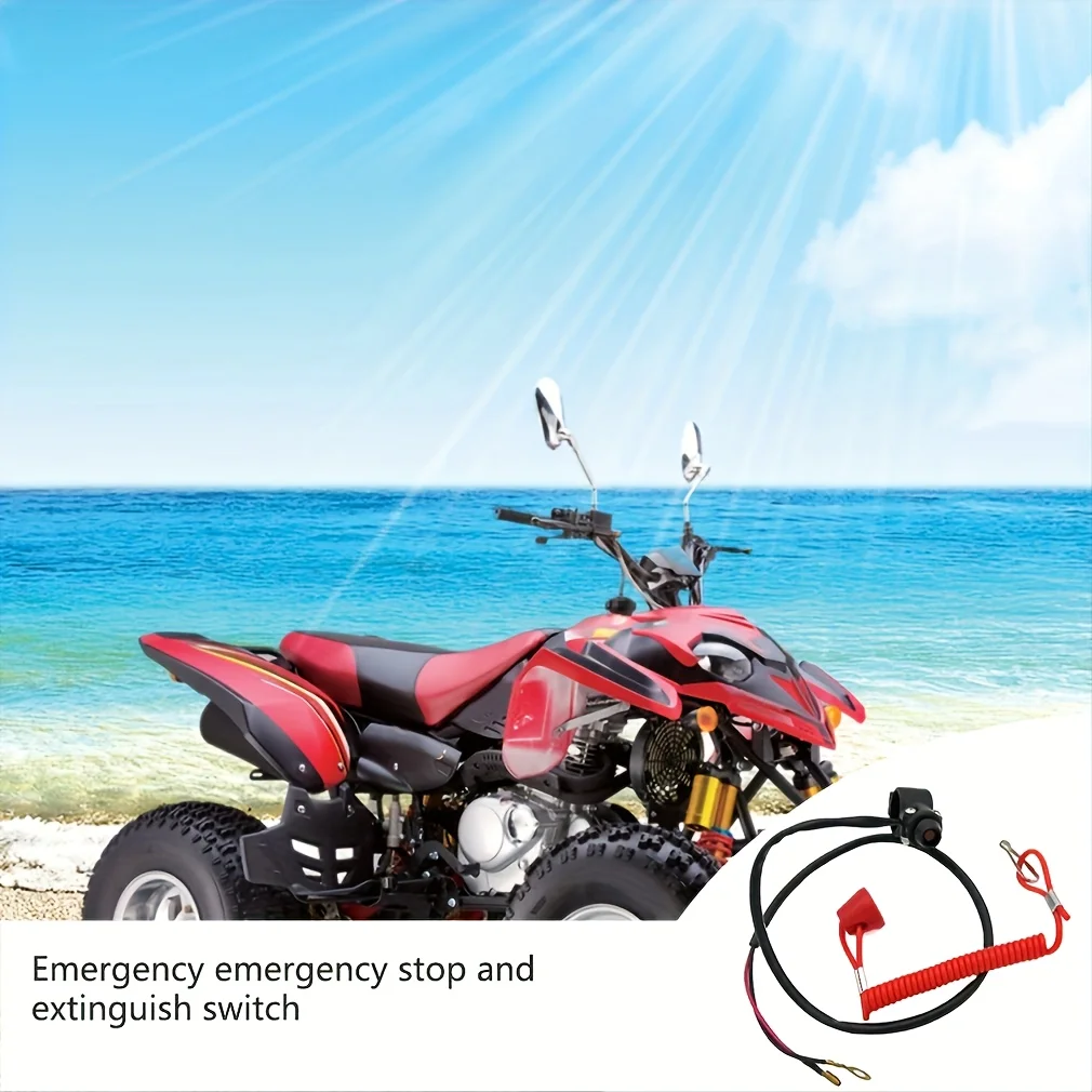 Motorcycle ATV Single Support Flameout Switch Beach Bike Outboard Emergency Stop Flameout Switch For Honda Yamaha Kawasaki KTM