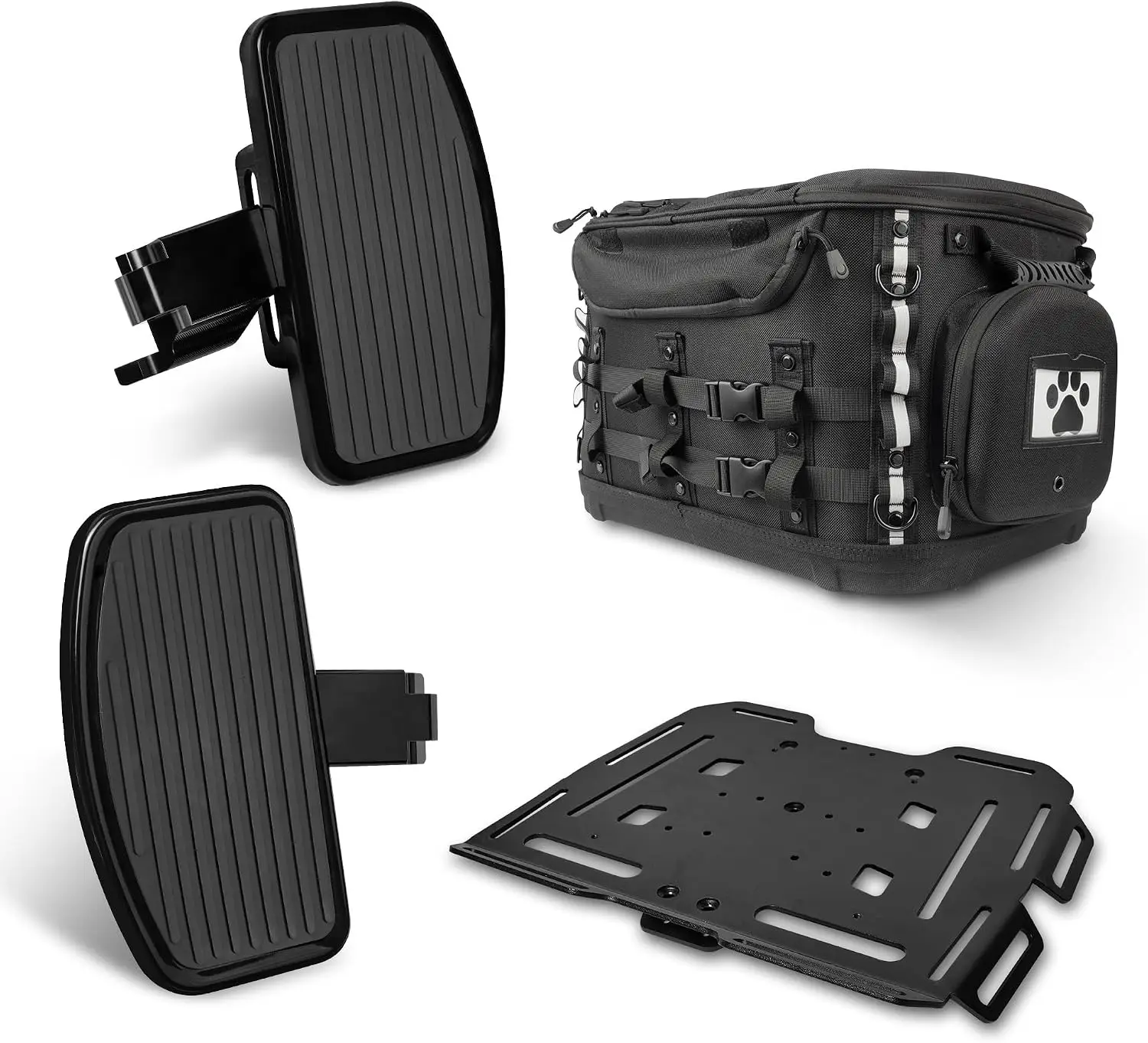 Driver Floorboards & Rear Luggage Rack with Dog Carrier for Can-Am Ryker 600/900 2019-2026 Se