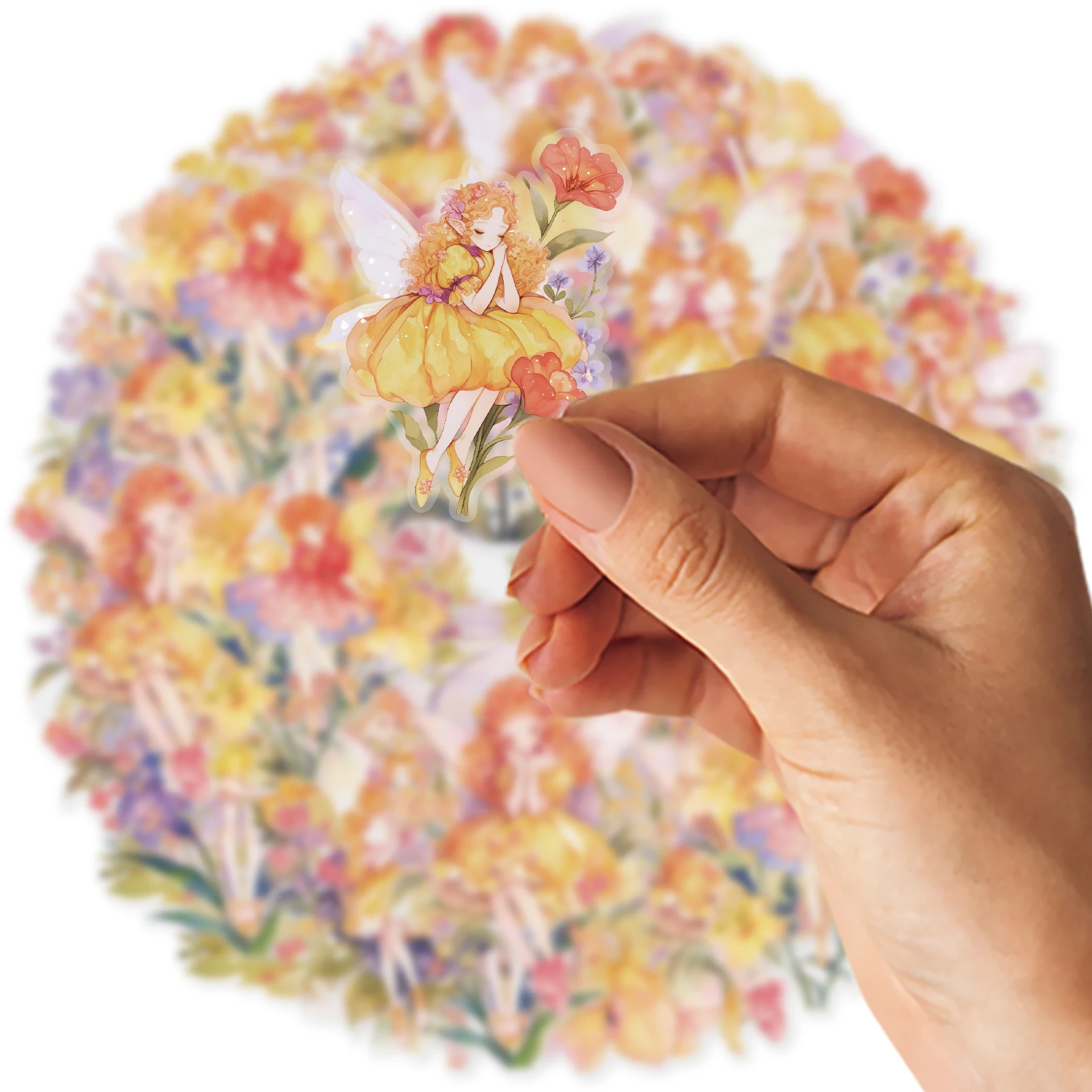 Etori Life Flower Hedge Fairyland Vintage Style Autumn Elf Pattern Pet Sticker Pack DIY Scrapbooking Supplies, Notebook, Phone Stickers, Photo Album, Handmade Artwork, Toy Stickers, Die-Cut Craft, Waterproof Decals