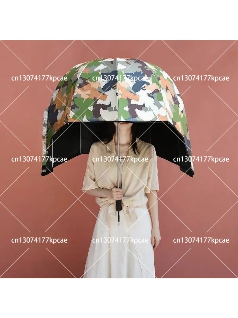 Helmet Umbrella Premium Sense Umbrella Sun Protection Outdoor Weather and Rain Parasol
