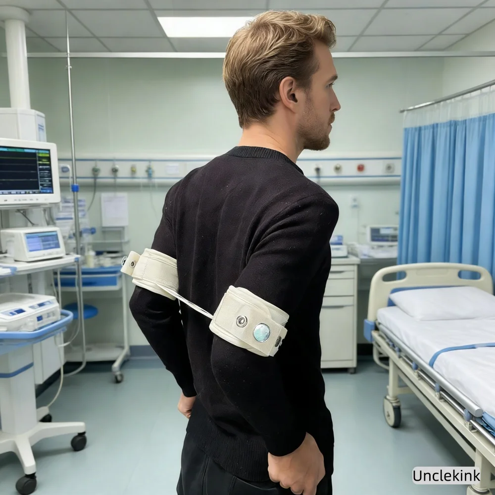 Soft Cotton Medical Arm Restraints Adjustable Wrist Limb Holder for Patient Safety Post-Surgery Recovery Agitation Control Belt