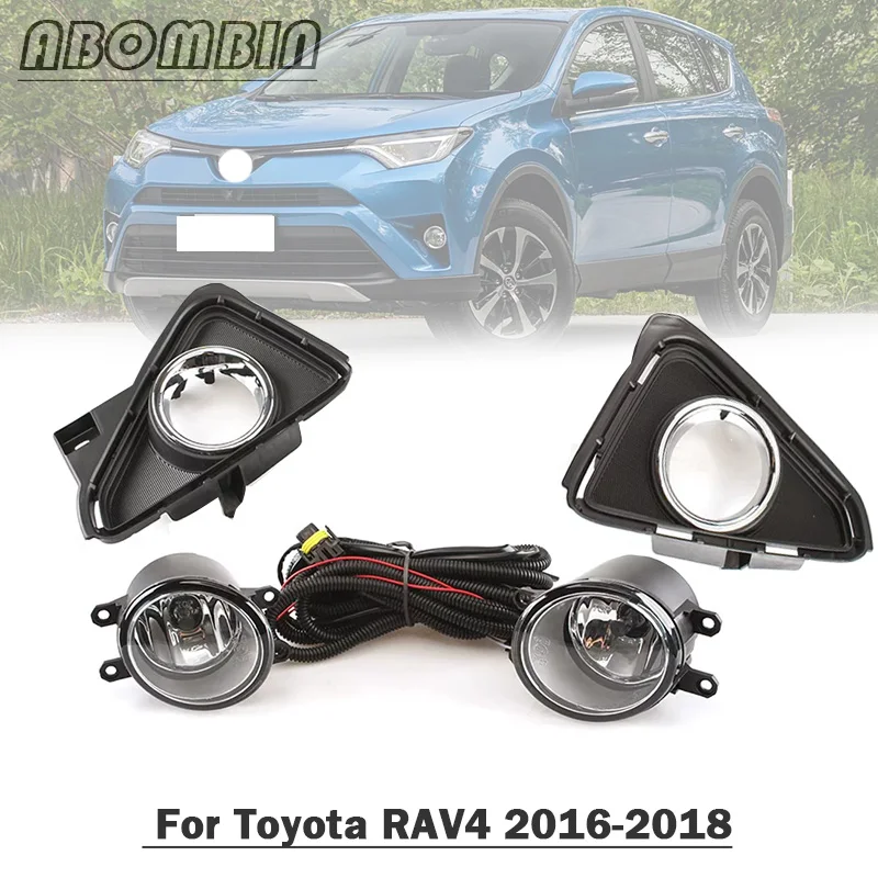 

Car Front Bumper Halogen Driving Fog Lamp Set Front Fog Light With Wiring Harness Switch For Toyota RAV4 2016 2017 2018