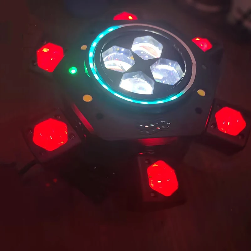

150W 6 Arms Moving Head Beam Light Remote Control Colorful Patterns Strobe Laser DMX Stage Lighting for DJ Disco Karaoke Party