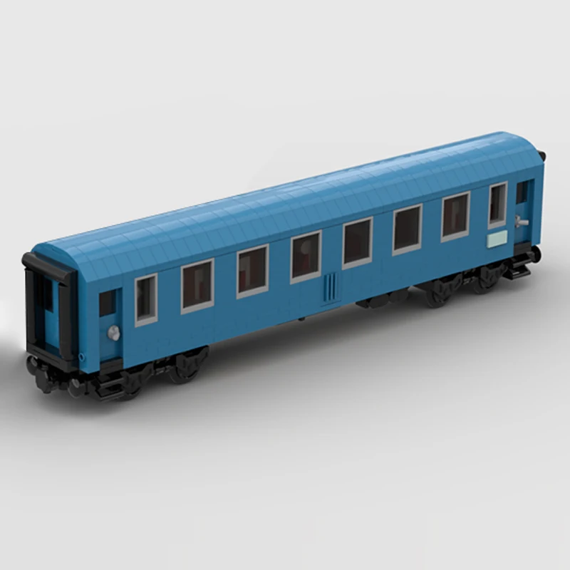 Modello di auto da città MOC Mattoni da costruzione Locomotiva diesel Auto da passeggeri Tecnologia modulare Regali di festa per bambini Assemblare giocattoli vestito