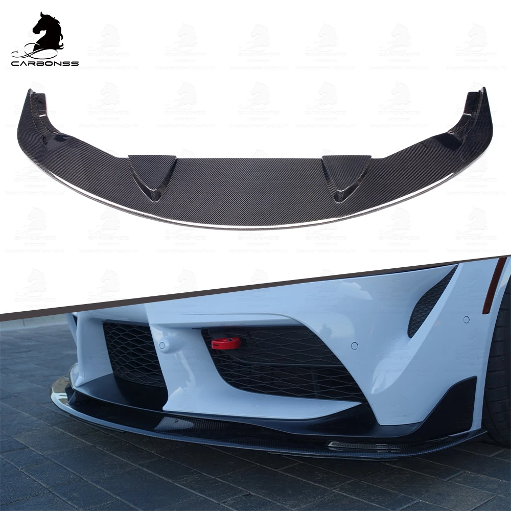 

Auto Body Kit Car Bumpers Artisan Design Carbon Fiber Front Lip For Toyota Supra A90 A91 2019+