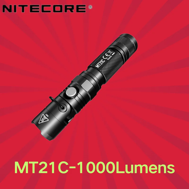 

NITECORE MT21C Flashlight 1000Lumen 90° Adjustable CREE XP-L HDV6 LED Troch Light