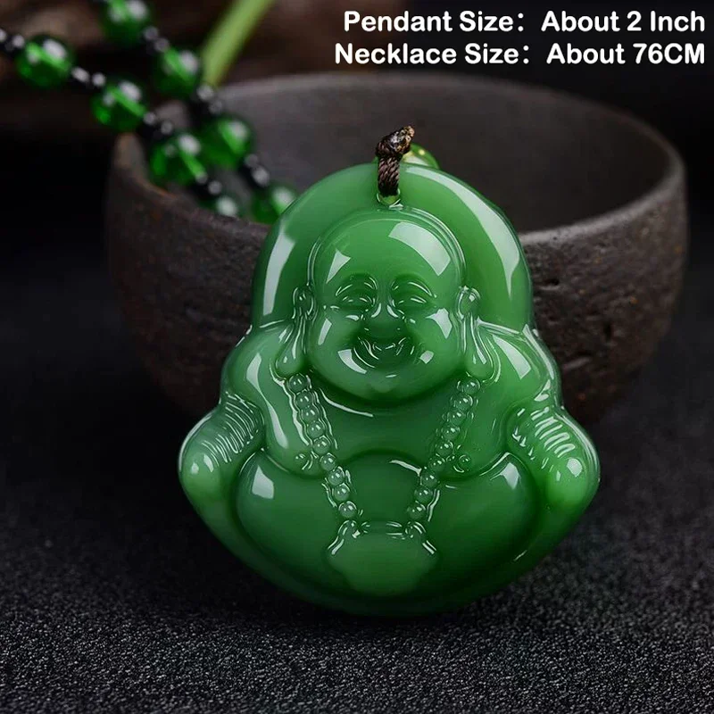 Pendentif classique en Agate chinoise naturelle, collier en Jade, breloque pour femmes et hommes, bijoux sculptés, bénédiction, amulette porte-bonheur, cadeaux