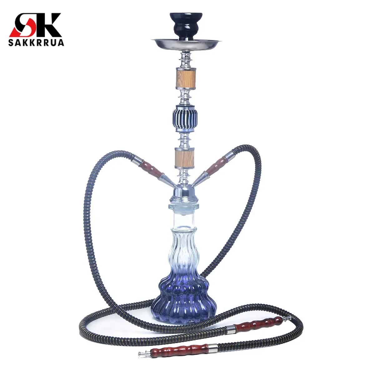 

Arabic Hookah, Double Tube Glass Hookah, Hookah Shisha Accessory, 1 Set