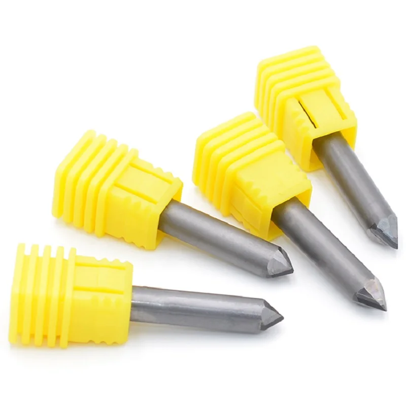 

6 Edge PCD diamond Engraving Bits Engraver 6mm CNC Carving Tools Stone Carbide Milling Cutter On Granite Marble and Ceramic