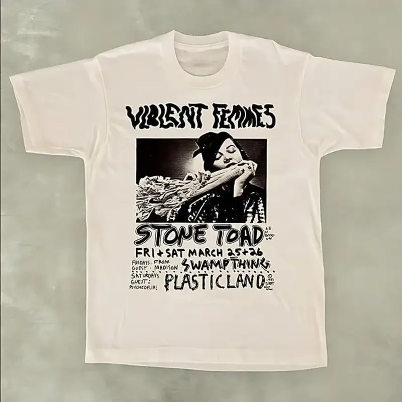 Nueva camiseta blanca de la gira de la banda Violent Femmes para fanáticos S 5XL