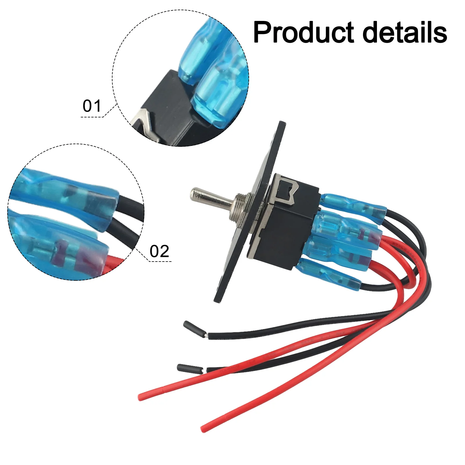 

1PC Rocker Toggle Switches Momentary Polarity Reverse Switch 6 Pin 3 Position (ON)-Off-(ON) With UP/Down Plate For RV Boat