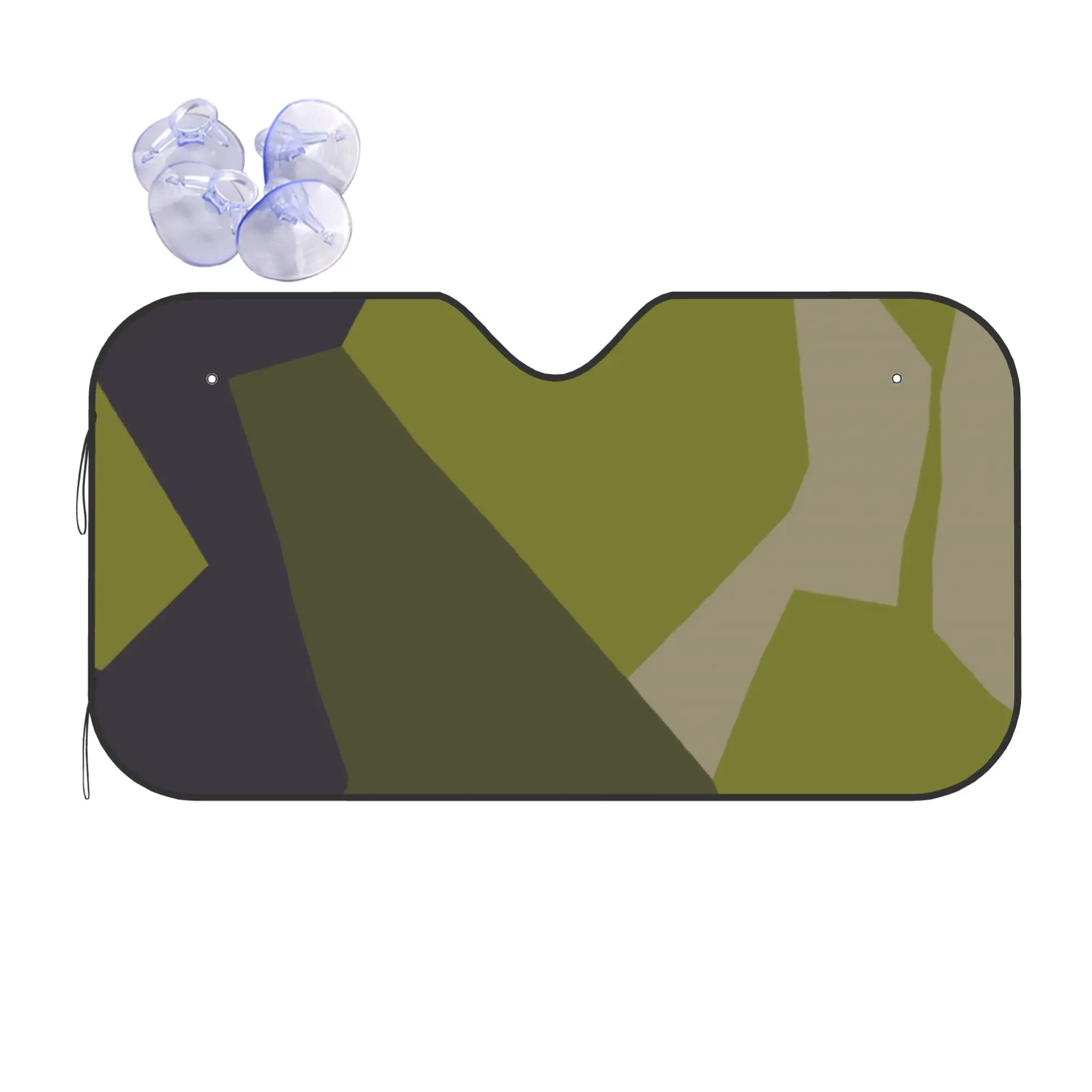 Splinter Black Green Camo Car Front Windshield Sun Visor UV Protection Car Sun Shade Heat Insulation Cover Foil Car Sunshade