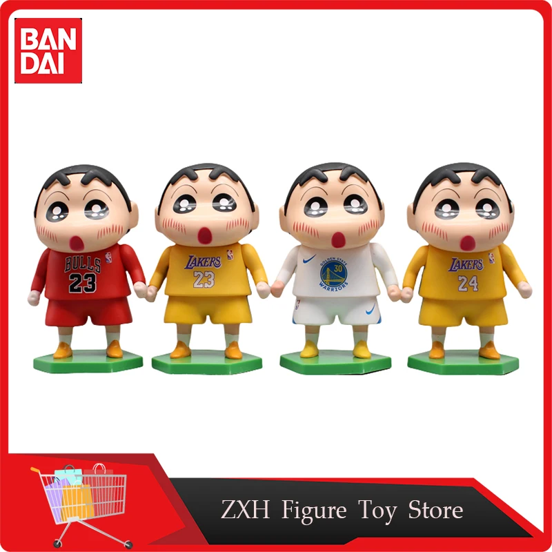 14cm Anime Figure Crayon Shinchan Cos Nba basket Lakers James Doll Pvc modello animazione ornamenti circostante giocattoli regali