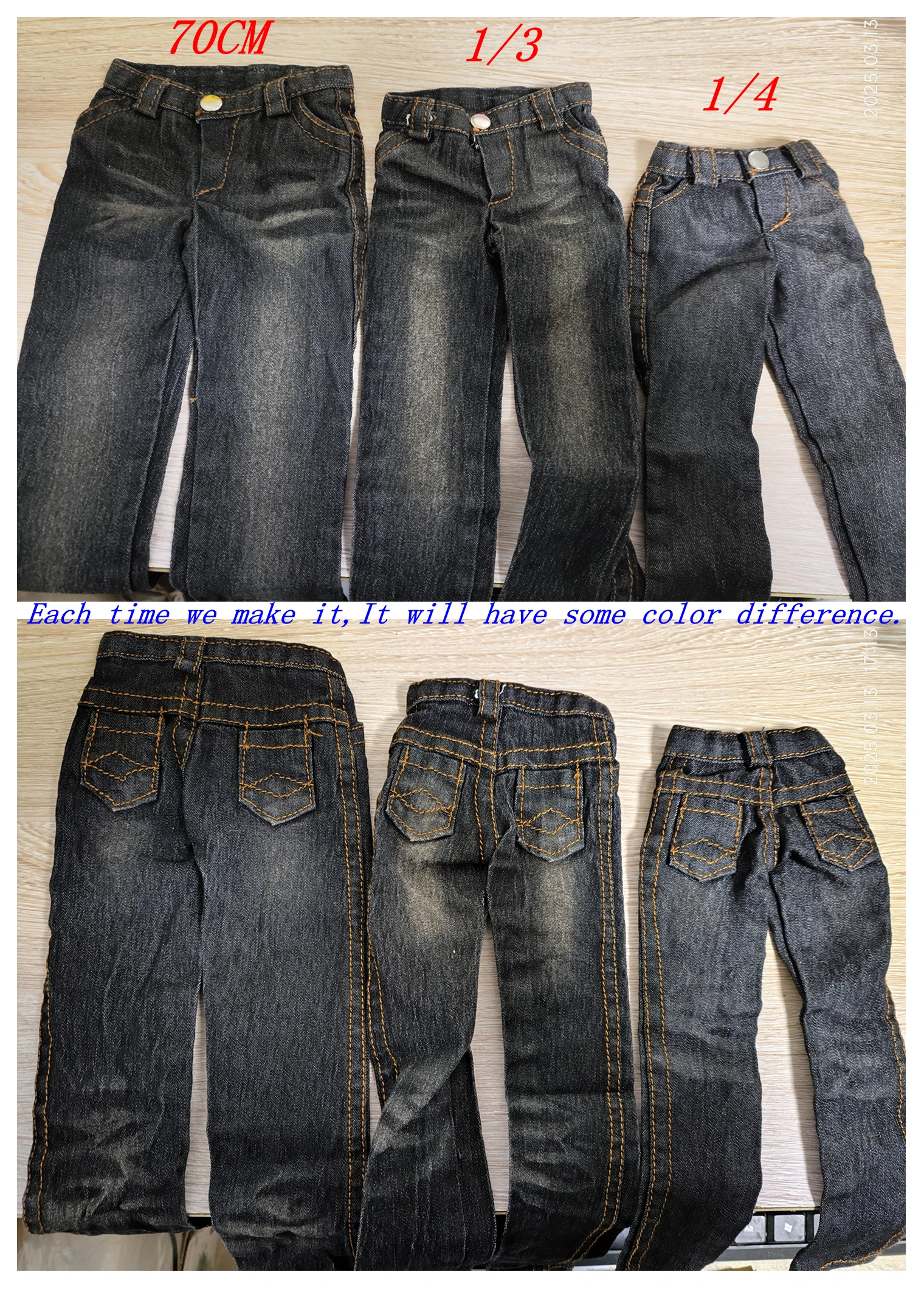 1/4 1/3 70cm SD13 SD17 SD10 girl boy man woman aod dod msd sd bjd doll pants jeans M327