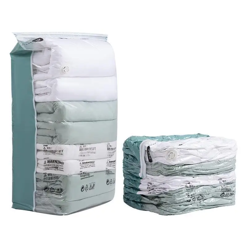 No Pump Design Vacuum Compression Storage Bags Extra Large For Clothes Blankets Bedding Bedroom Storage