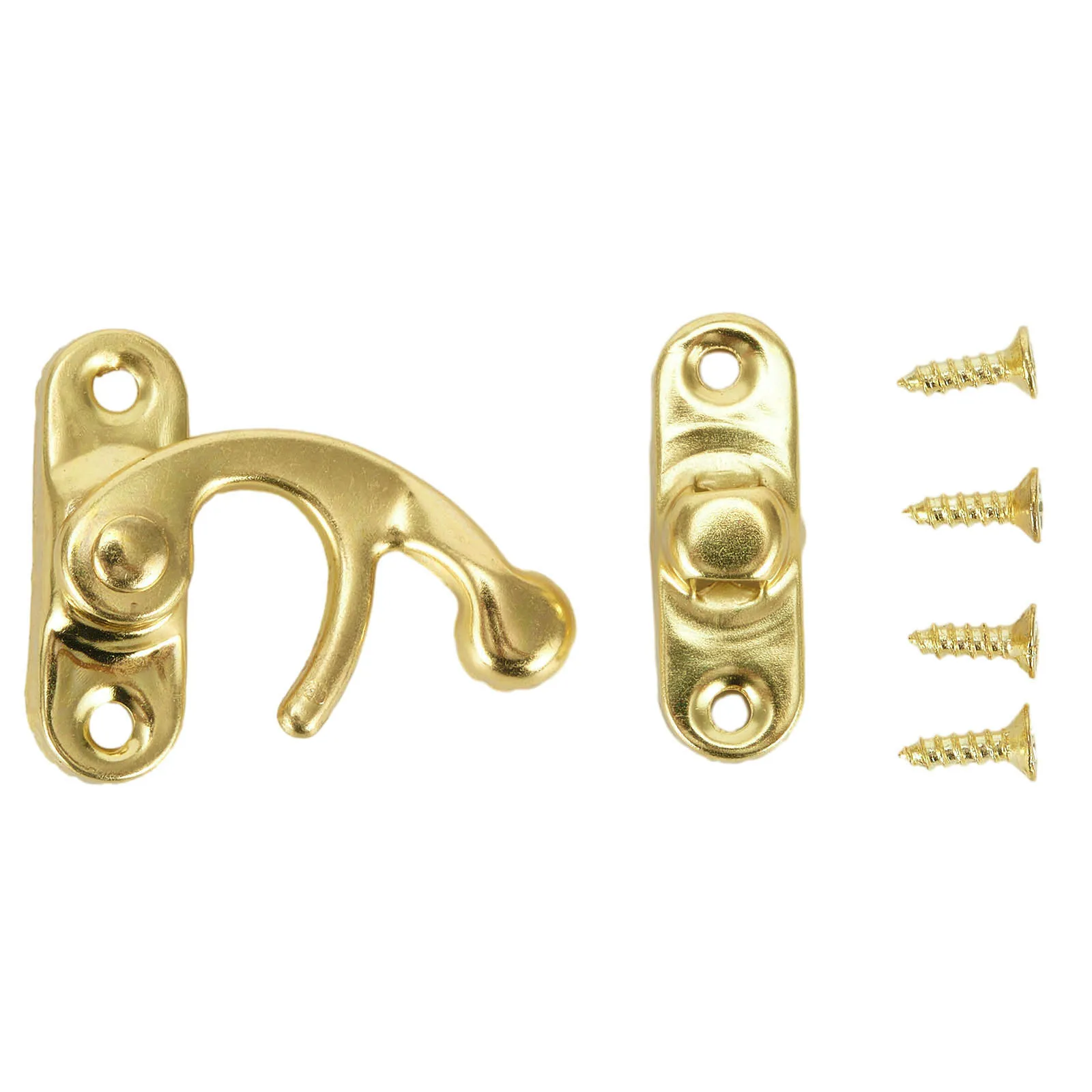 30pcs/Set Horns Locks Antique Bronze Iron Padlock Hasp Hook Lock Curved Buckle With Screws For Decorative Jewelry Boxes