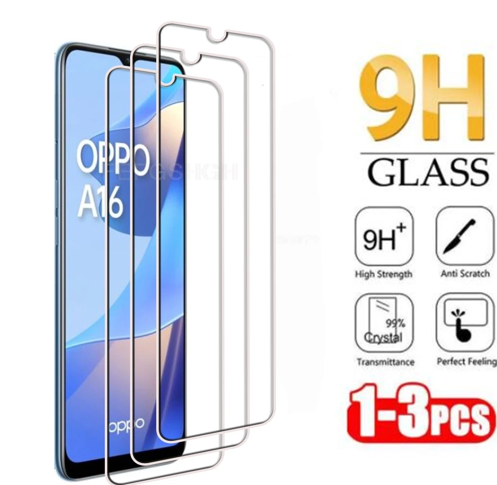 Tempered Glass For OPPO A16K A16s A35 A53s 5G A54 4G A54s A55 A55s A56 A74 A93 A93s A94 A95 F19 Pro Screen Protector Cover Film