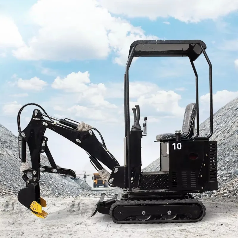 1.2 Ton Compact Excavator Mini Crawler Digger Small Bagger Hydraulic Digger with Bucket Ripper for Trenching Landscaping