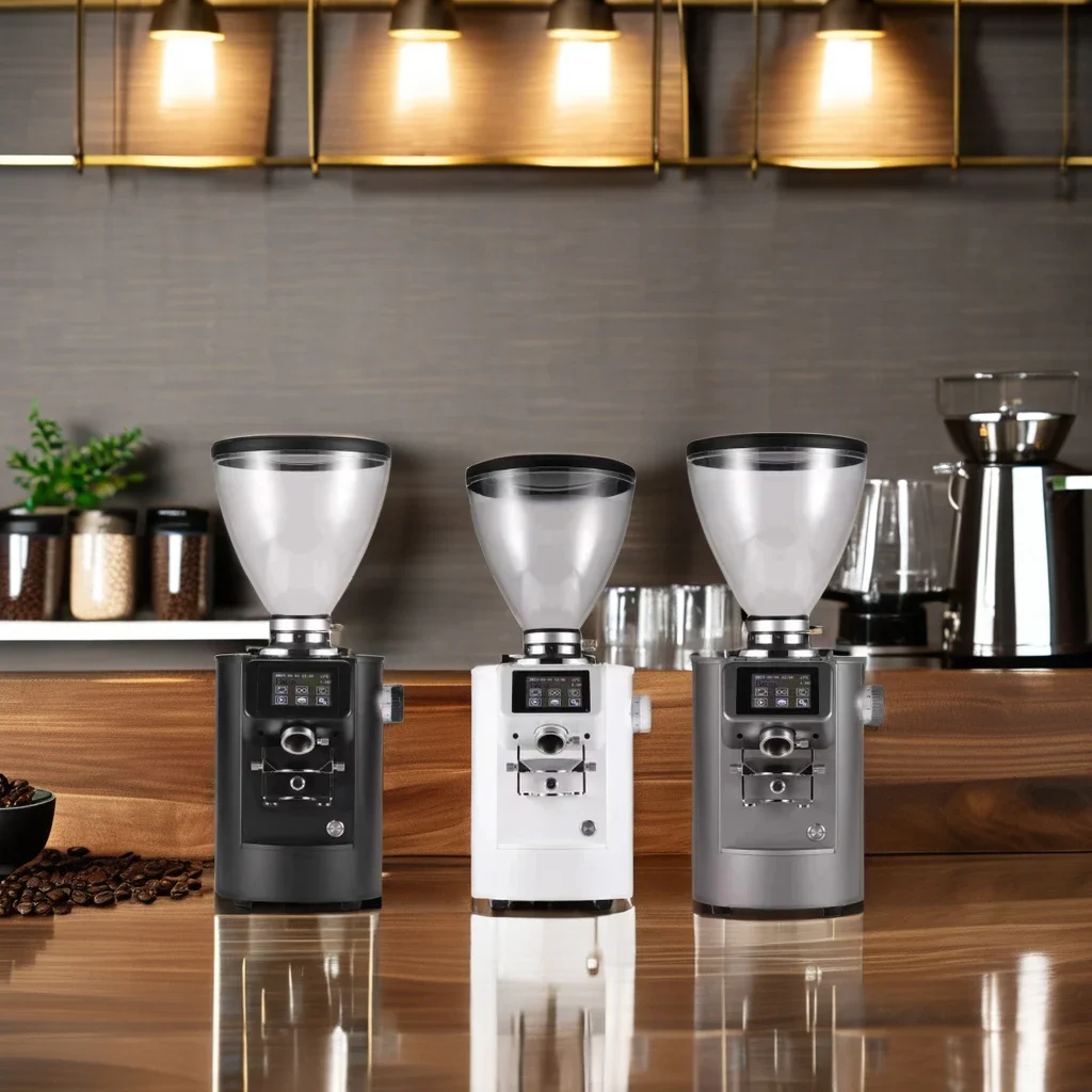 Professional 83mm titanium flat burr commercial electric coffee grinder digital control coffee bean grinders for espresso