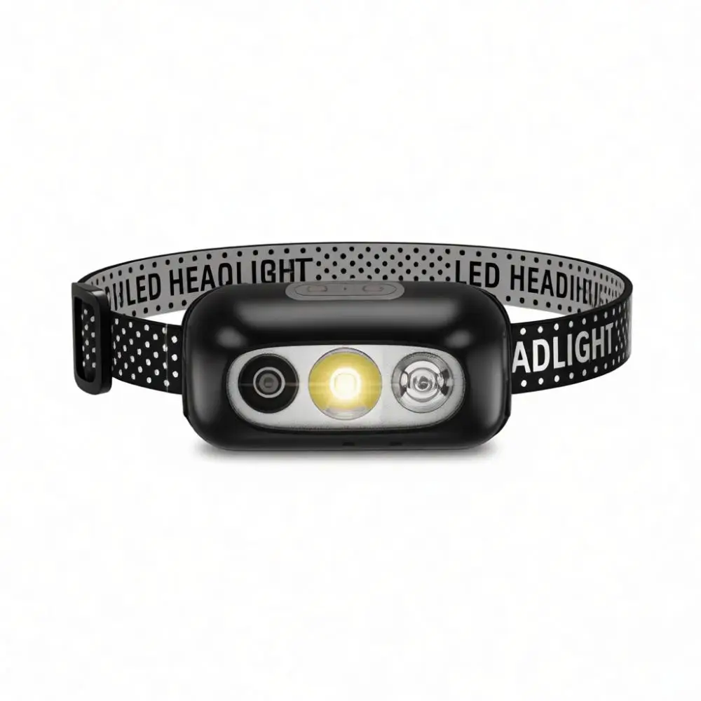 Waterproof LED Headlamp Induction Rechargeable Headlight Professional Fishing Camping Hiking Work Light Handy Flashlight
