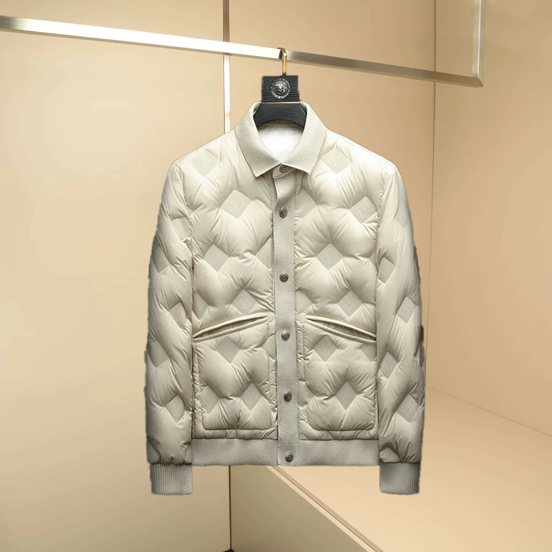 

Высококачественный приталенный крой Thiened, повседневный пуховый воротник-стойка, застежка-молния, ort Sle Ant Wrinkle Retain Ape