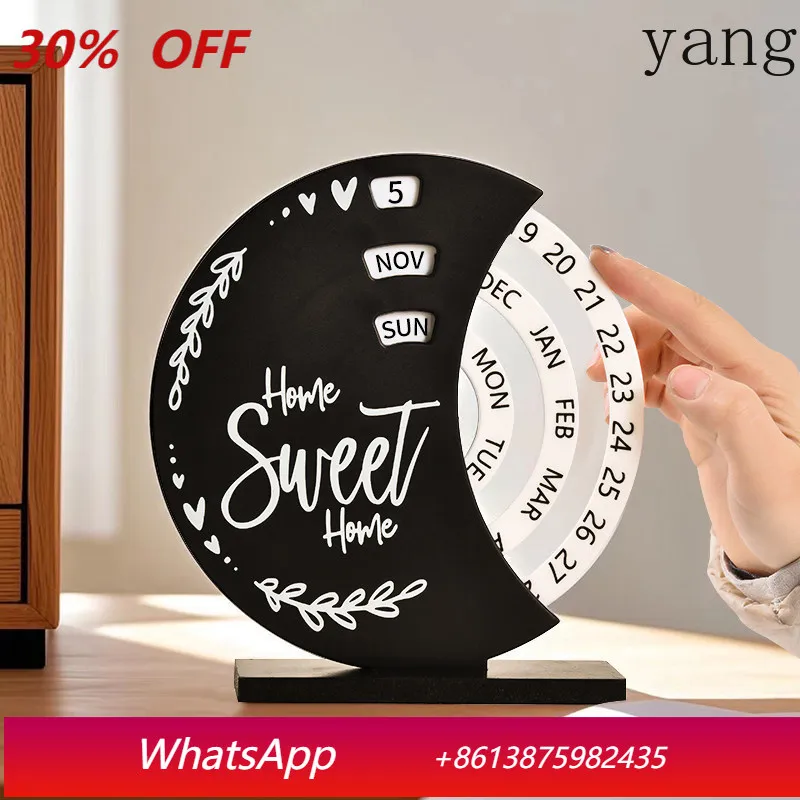 

CX Creative Moon Manual Rotating Desk Calendar Office Desktop Decorations
