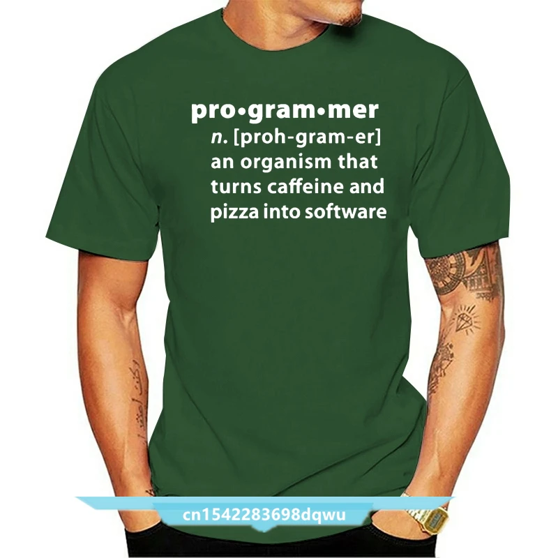 

2021 New Fashion O Neck Slim Fit Tops T-Shirt Programmer Dictionary Definition Creative Man's Short Sleeve Tee Shirts