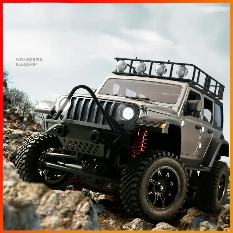 RC Crawler 4x4 Car MN128  2.4G Climbing Buggy Professional with LED Light Full Scale Remote Control Cars Toys for Boys Gift