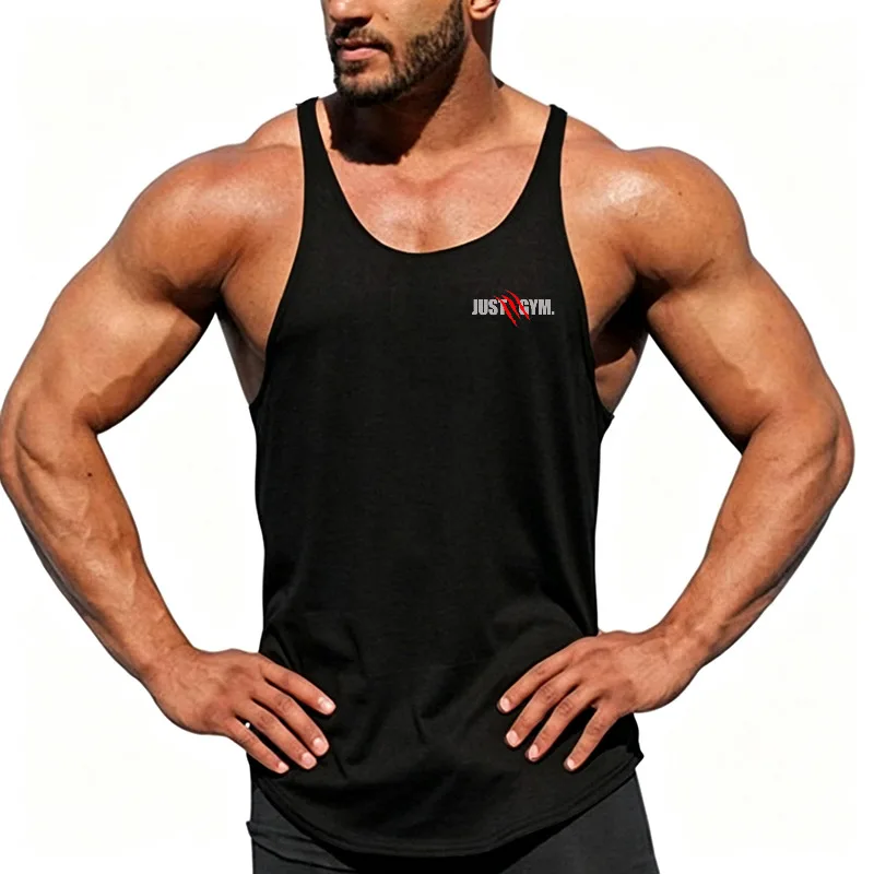 Men's Gym Running Vests Quick Dry Sleeveless Racerback Workout Tank Top Breathable Athletic Shirt For Fitness Training