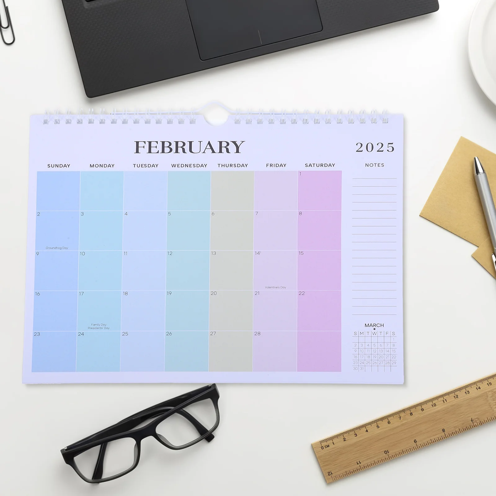 12 شهر 2025 تقويم الحائط الإنجليزية معلقة مخطط شهري منظم سنوي ديكور المنزل مكتب كبير طباعة ثعبان موضوع لفائف