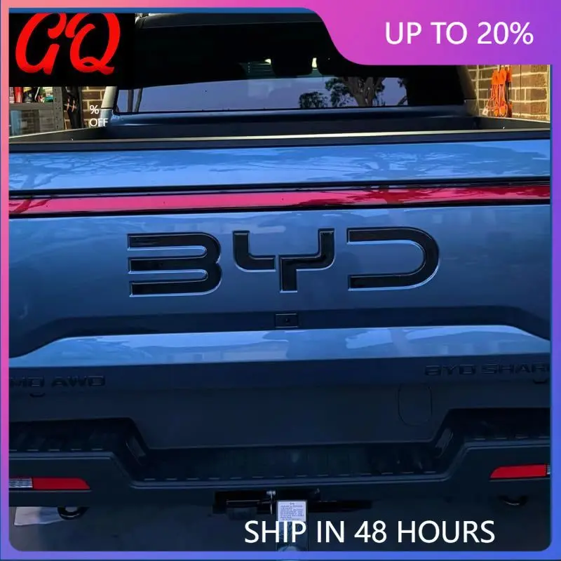 

Подходит для заднего значка BYD Shark Pickup — 3D-украшение значка, ярко-черный, матовый черный, логотип автомобиля
