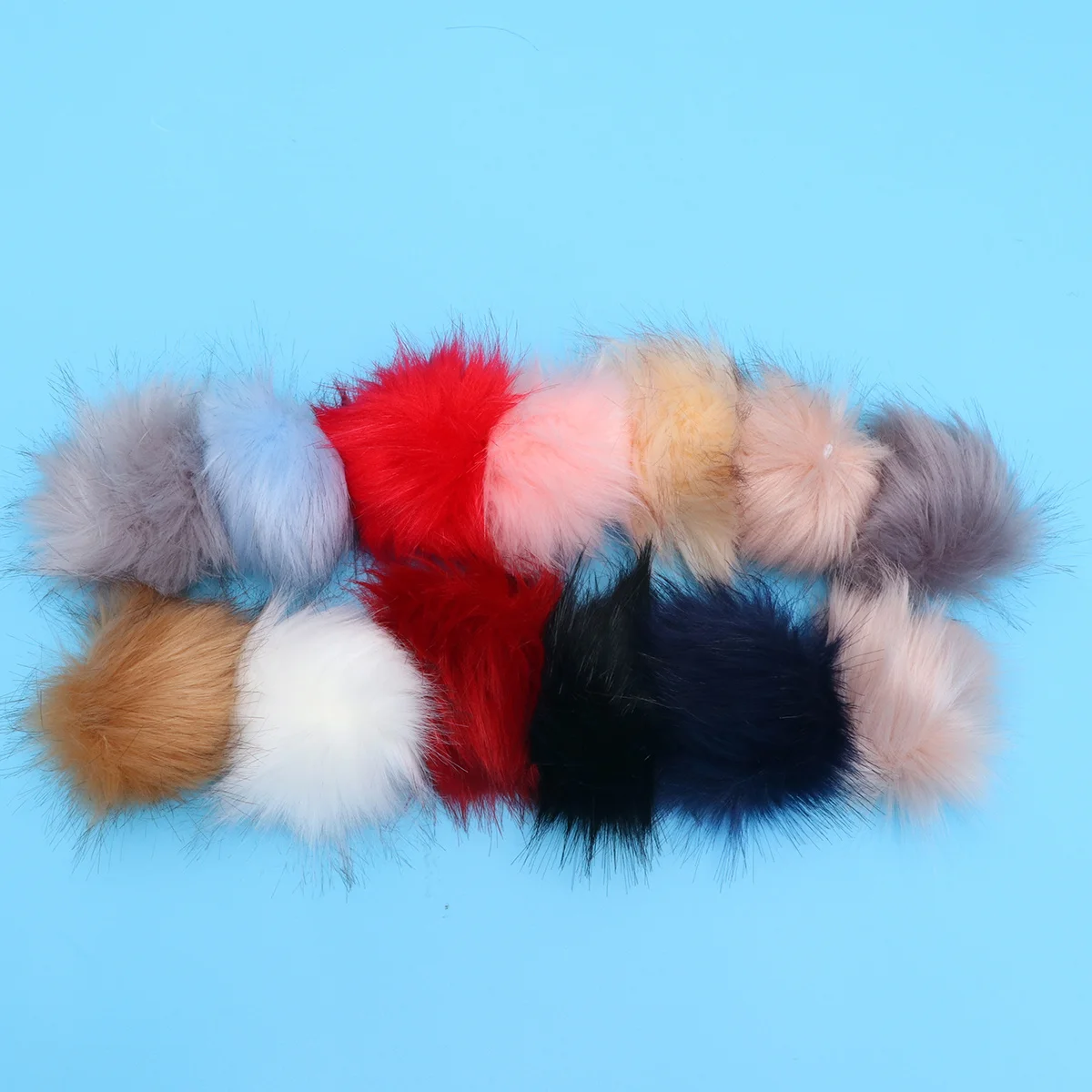 30 Stück simulierte Haarballen, Premium-Bastel-Poms für Girlanden, Fransen-Dekorationen, handgefertigte Geschenke, Kinder- und Schulprojekte, verschiedene Farben