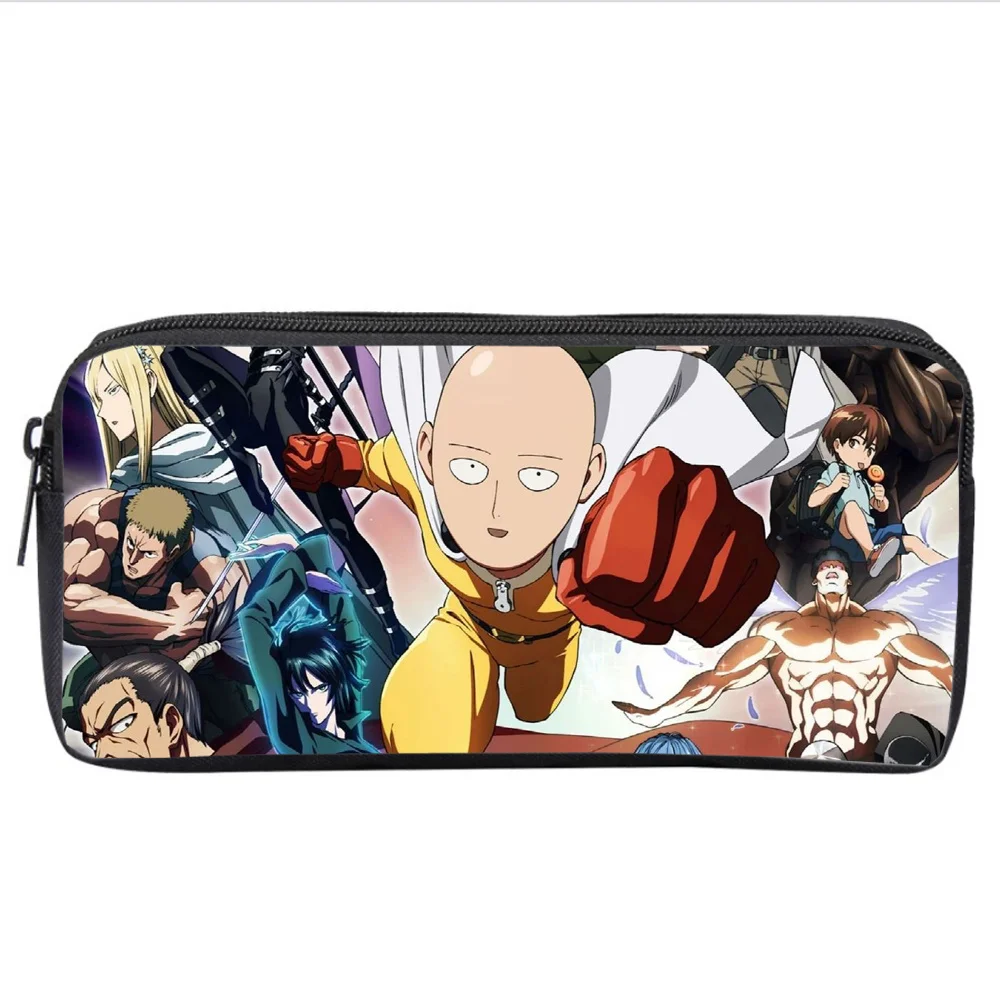 Women Cosmetic Case Makeup Bag anime ONE PUNCH-MAN Pencil case Kids Student cartoon Pencil Bag teenager Zipper Handbag