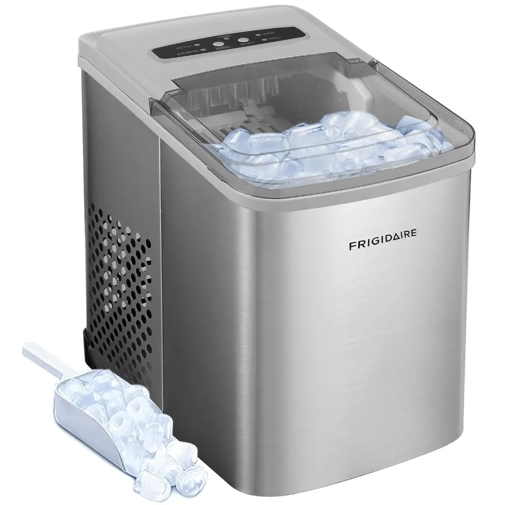 Countertop Ice Maker, Compact Machine, 26 lbs per day, Stainless